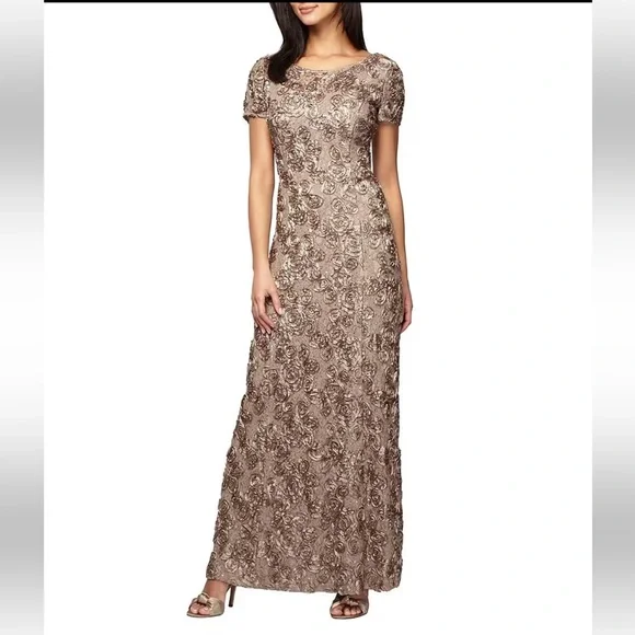 evening dresses - plus size Alex Evenings Sleeveless Ombre Sequin Gown 5196974 main image 1